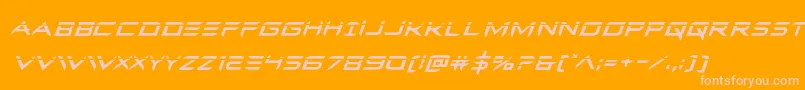 Ferretfacelaserital Font – Pink Fonts on Orange Background