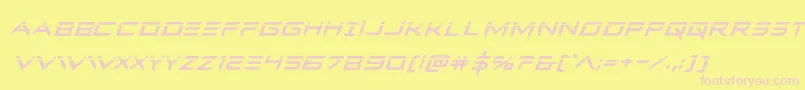 Ferretfacelaserital Font – Pink Fonts on Yellow Background