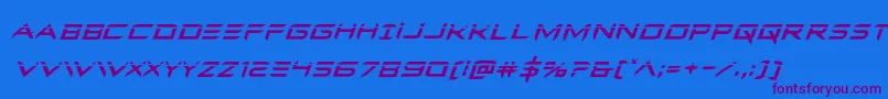 Ferretfacelaserital Font – Purple Fonts on Blue Background