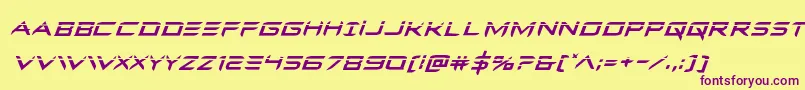 Ferretfacelaserital Font – Purple Fonts on Yellow Background