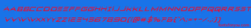 Ferretfacelaserital Font – Red Fonts on Blue Background