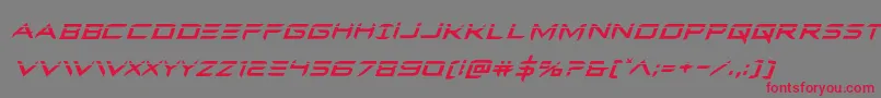 Ferretfacelaserital Font – Red Fonts on Gray Background