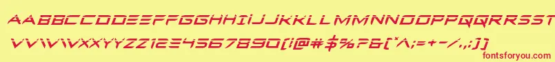 Ferretfacelaserital Font – Red Fonts on Yellow Background