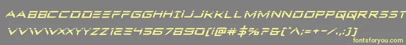 Ferretfacelaserital Font – Yellow Fonts on Gray Background