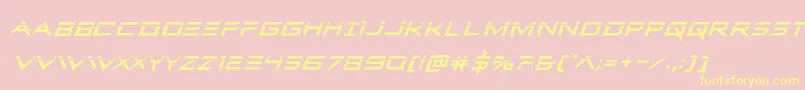 Ferretfacelaserital Font – Yellow Fonts on Pink Background