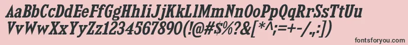 KingsbridgeScSbIt Font – Black Fonts on Pink Background