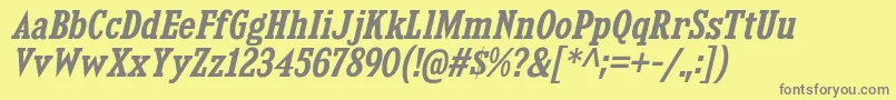 KingsbridgeScSbIt Font – Gray Fonts on Yellow Background