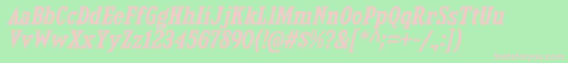 KingsbridgeScSbIt Font – Pink Fonts on Green Background