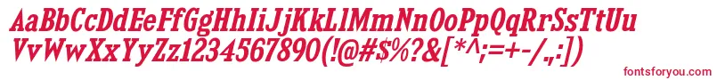 KingsbridgeScSbIt Font – Red Fonts on White Background