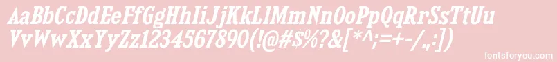 KingsbridgeScSbIt Font – White Fonts on Pink Background