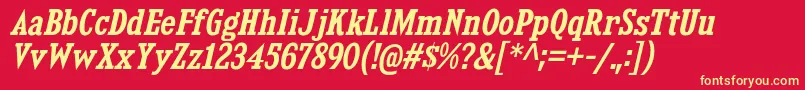 KingsbridgeScSbIt Font – Yellow Fonts on Red Background