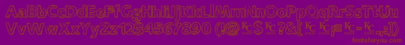 Closuredemo Font – Brown Fonts on Purple Background