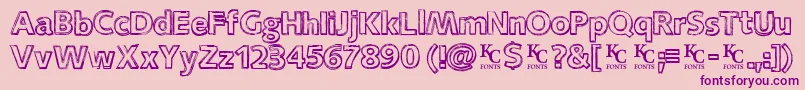Шрифт Closuredemo – фиолетовые шрифты на розовом фоне