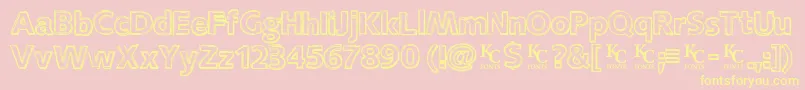 Closuredemo Font – Yellow Fonts on Pink Background