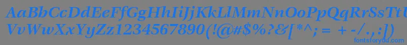 VeljovicstdBolditalic Font – Blue Fonts on Gray Background