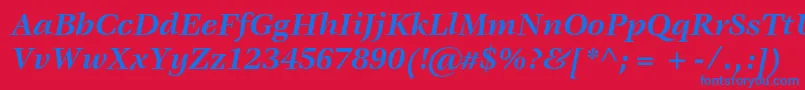 VeljovicstdBolditalic Font – Blue Fonts on Red Background