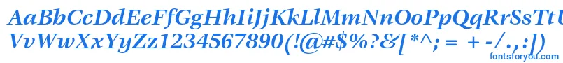 フォントVeljovicstdBolditalic – 青いフォント