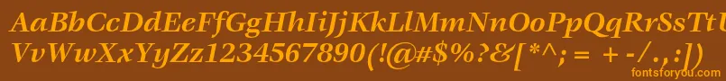 VeljovicstdBolditalic Font – Orange Fonts on Brown Background