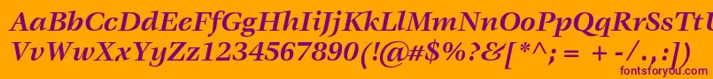 VeljovicstdBolditalic Font – Purple Fonts on Orange Background