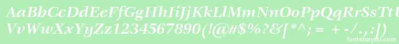 VeljovicstdBolditalic Font – White Fonts on Green Background