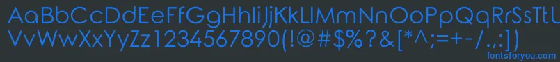 RoundedElegance Font – Blue Fonts on Black Background