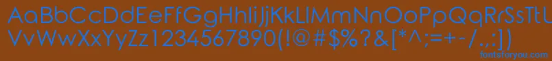 RoundedElegance Font – Blue Fonts on Brown Background