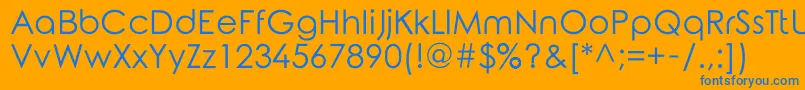 RoundedElegance Font – Blue Fonts on Orange Background