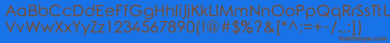 RoundedElegance Font – Brown Fonts on Blue Background