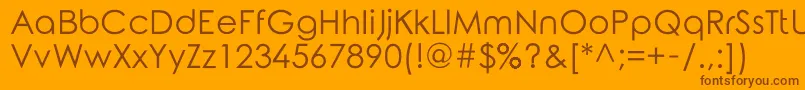 RoundedElegance Font – Brown Fonts on Orange Background