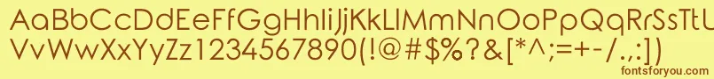 RoundedElegance Font – Brown Fonts on Yellow Background