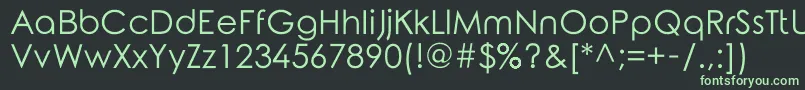 RoundedElegance Font – Green Fonts on Black Background