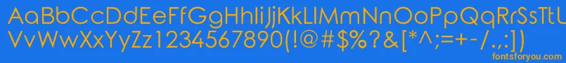 RoundedElegance Font – Orange Fonts on Blue Background