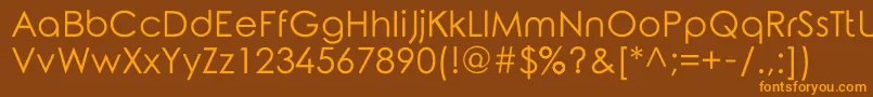 RoundedElegance Font – Orange Fonts on Brown Background