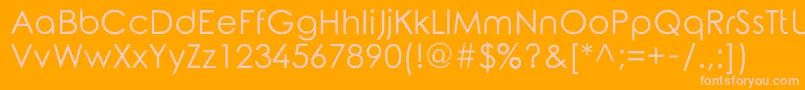 RoundedElegance Font – Pink Fonts on Orange Background