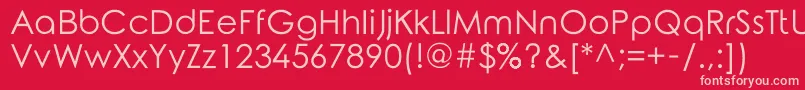RoundedElegance Font – Pink Fonts on Red Background