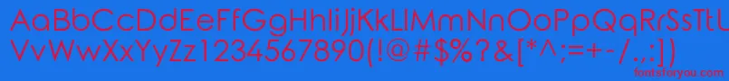 RoundedElegance Font – Red Fonts on Blue Background