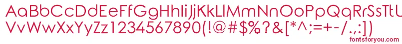 RoundedElegance Font – Red Fonts on White Background