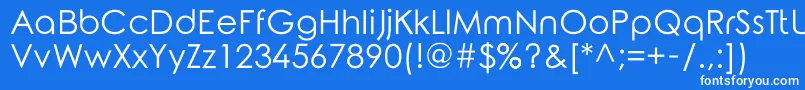 フォントRoundedElegance – 青い背景に白い文字
