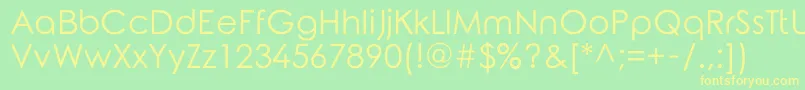 RoundedElegance Font – Yellow Fonts on Green Background