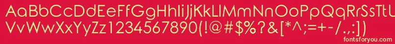 RoundedElegance Font – Yellow Fonts on Red Background