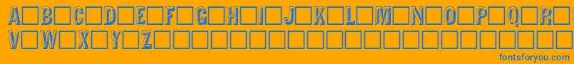 Tejartchi Font – Blue Fonts on Orange Background