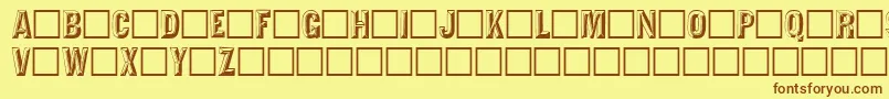 Tejartchi Font – Brown Fonts on Yellow Background