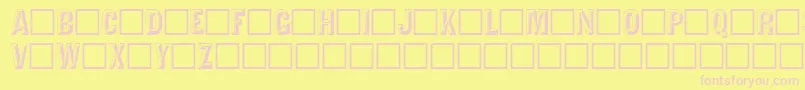 Tejartchi Font – Pink Fonts on Yellow Background