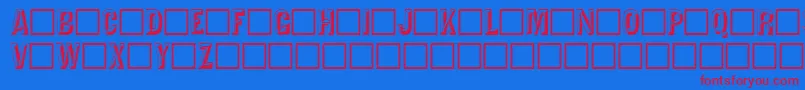 Tejartchi Font – Red Fonts on Blue Background