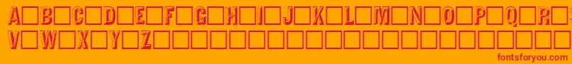 Tejartchi Font – Red Fonts on Orange Background