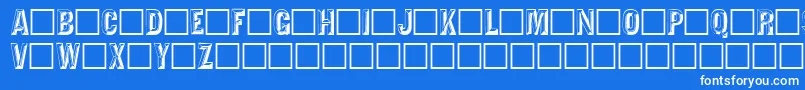 Tejartchi Font – White Fonts on Blue Background