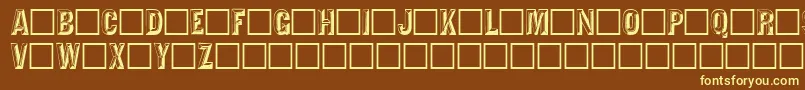 Tejartchi Font – Yellow Fonts on Brown Background