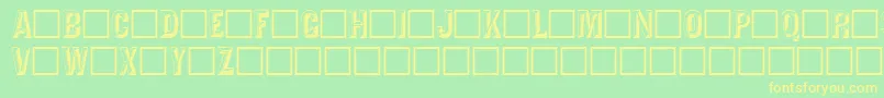 Tejartchi Font – Yellow Fonts on Green Background