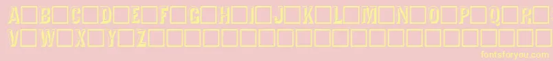 Tejartchi Font – Yellow Fonts on Pink Background