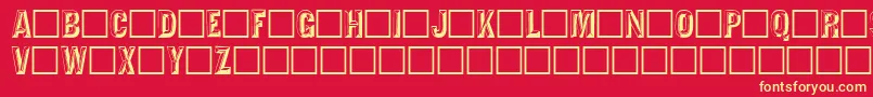 Tejartchi Font – Yellow Fonts on Red Background